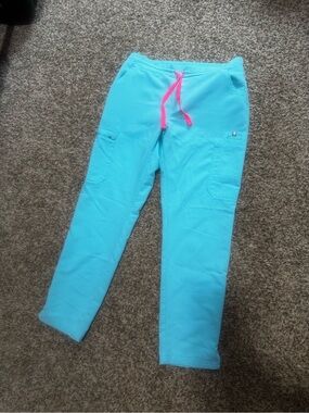 Figs Yola Skinny Pant Neon Blue size small petite